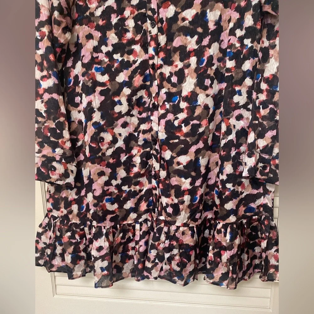 Molly Bracken Printed Shirt Dress L - Picture 9 of 13
